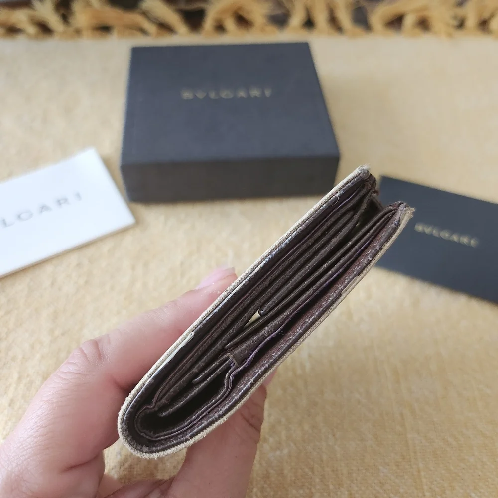 Bvlgari bifold logo wallet refurbished